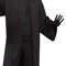 Hooded Robe Black Child Costume Halloween Outfit with Tie Closure